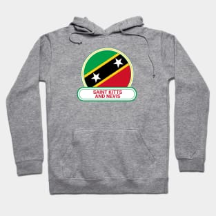 Saint Kitts and Nevis Country Badge - Saint Kitts and Nevis Flag Hoodie